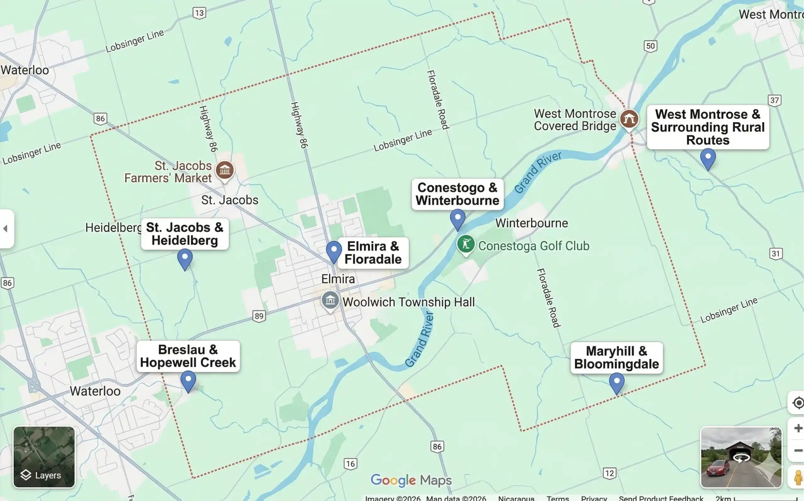 Areas we serve sod installation in Woolwich