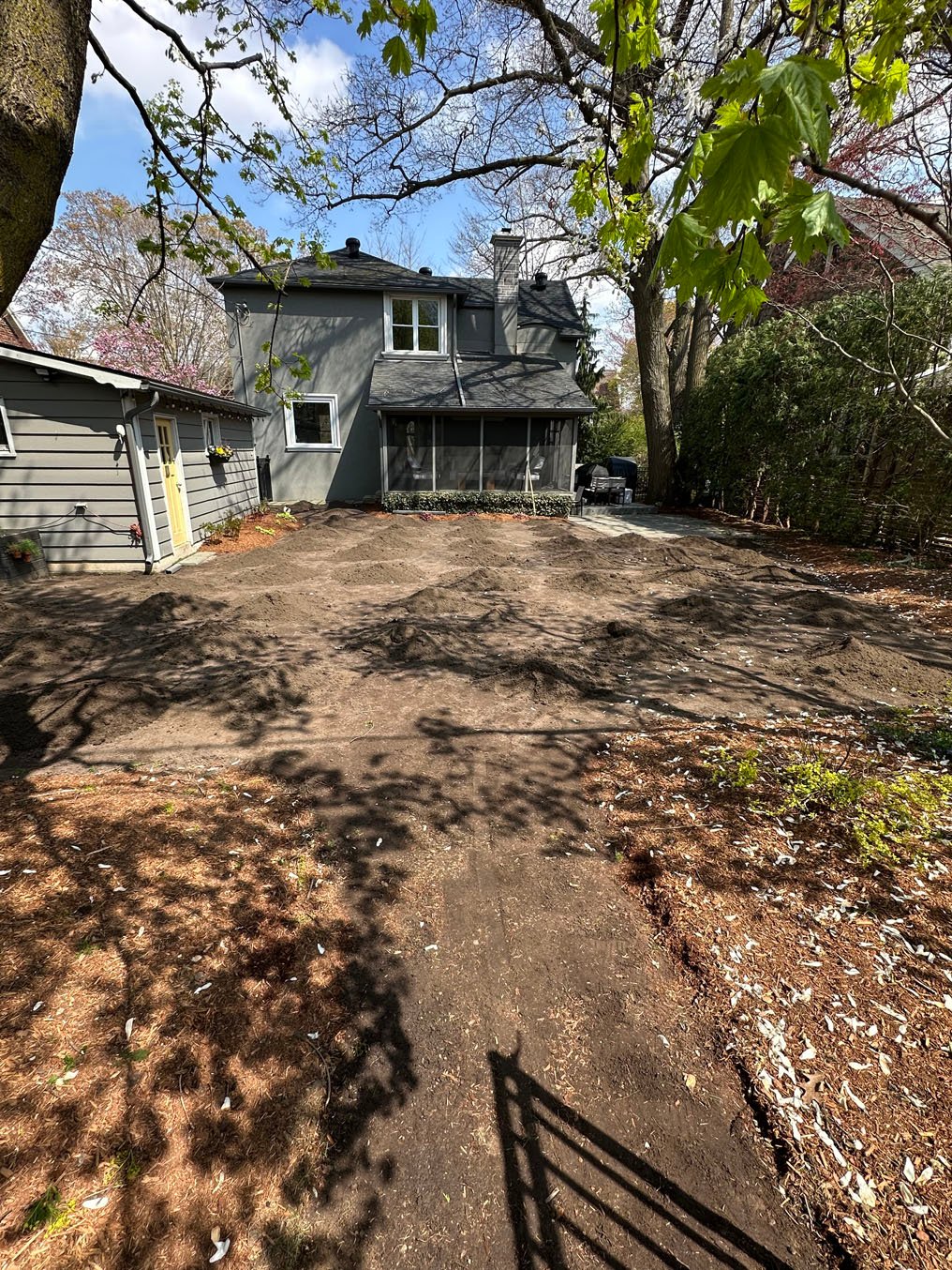 Lawn grading in Cambridge