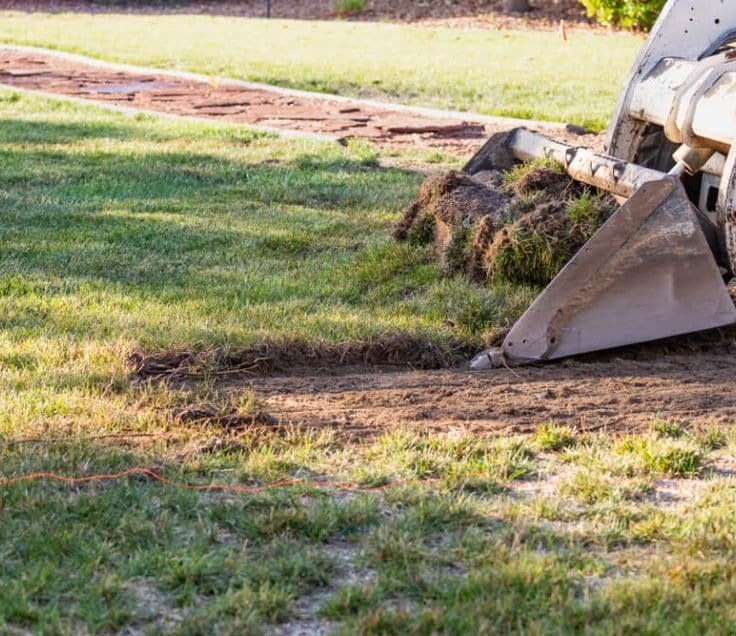 Topsoil Grading & Local Soil Preparation before sod installation stanley park work