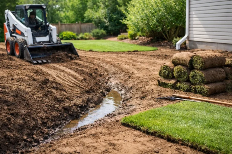 Yard Grading: Fix Drainage Before Sod